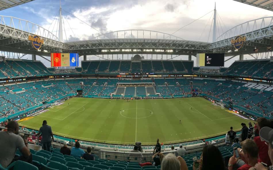 Foto do Hard Rock Stadium, em Seatle, nos Estados Unidos.