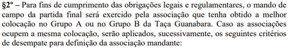 Trecho do regulamento do Carioca 2026 (Foto: Reprodução)