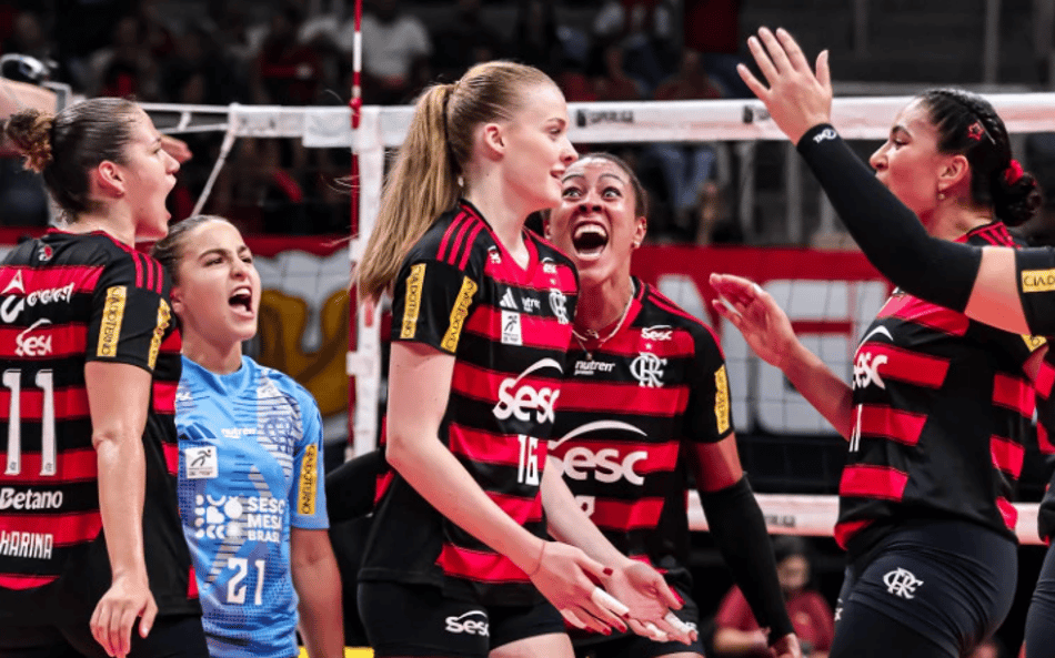 Flamengo lidera a Superliga de Vôlei Feminino (Foto: Vitória Antunes/Flamengo)