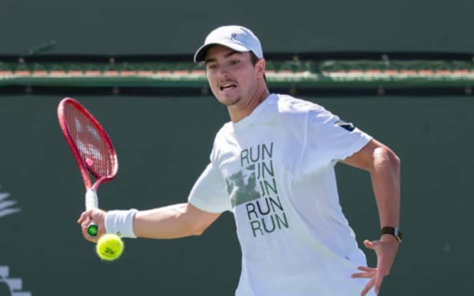 João Fonseca em treino em Indian Wells (Reprodução)