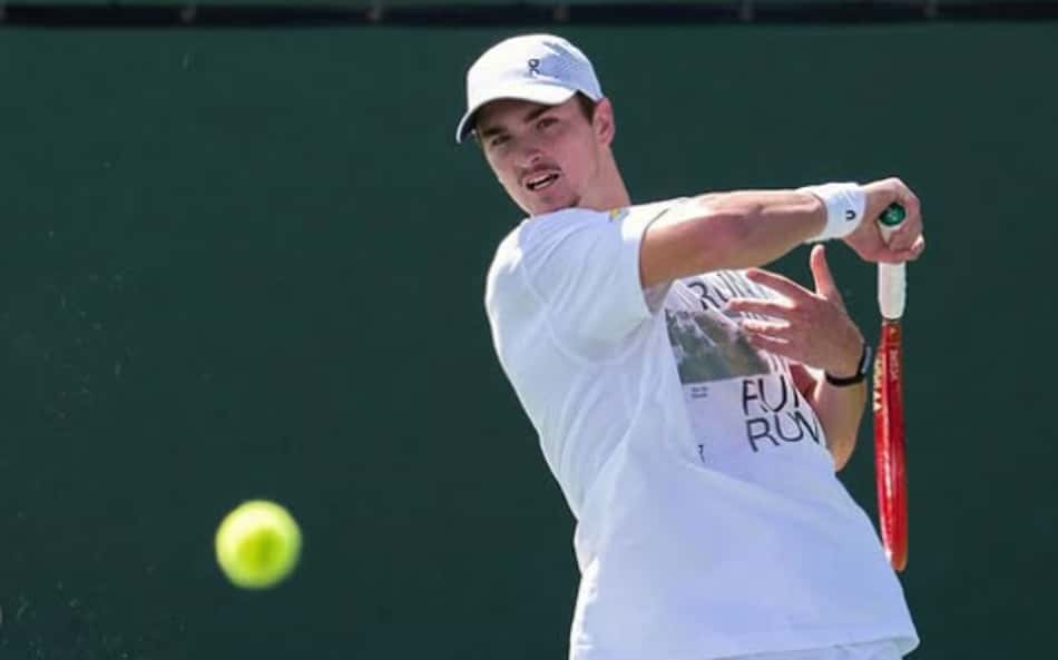João Fonseca em treino em Indian Wells (Reprodução)