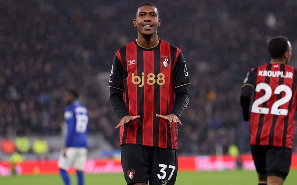 Rayan marcou o gol de empate do Bournemouth sobre o Everton pela Premier League (Foto: Divulgação/Bournemouth)