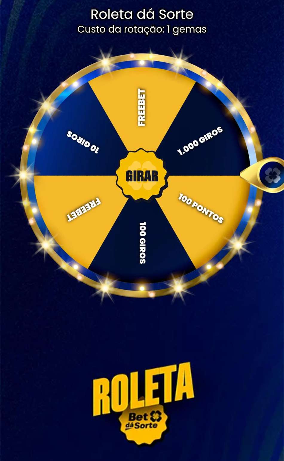 Captura de tela da Roleta Dá Sorte com freebet na Bet Dá Sorte.