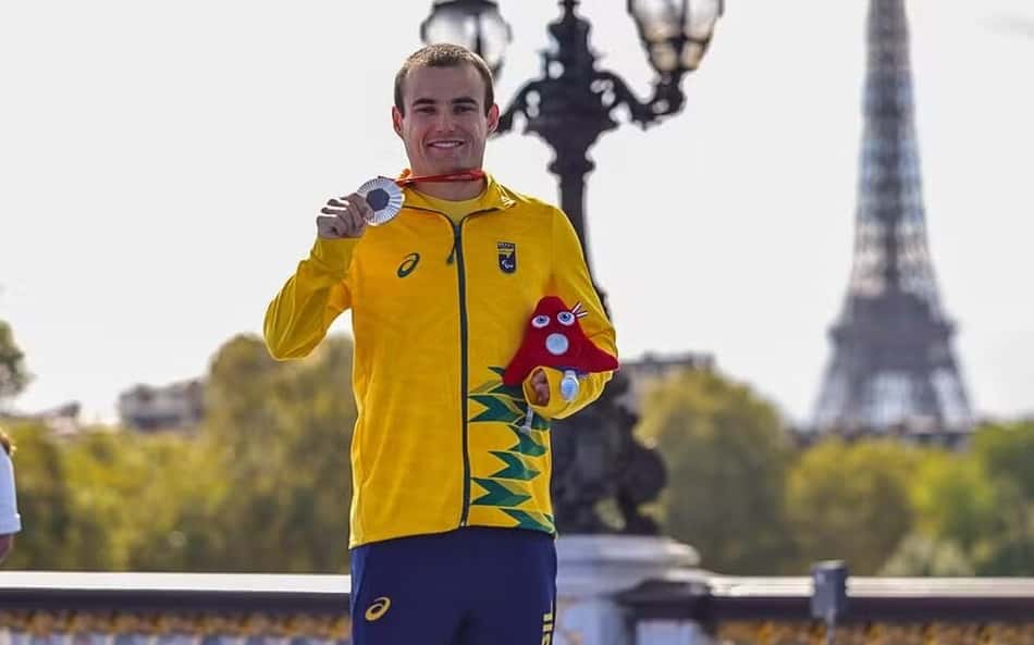 Ronan Cordeiro, prata no triatlo nos Jogos Paralímpicos de Paris 2024 (Foto: Alessandra Cabral/CPB)