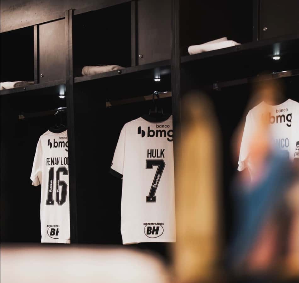 vestiário contra o Fluminense (Foto: Reprodução Atlético)