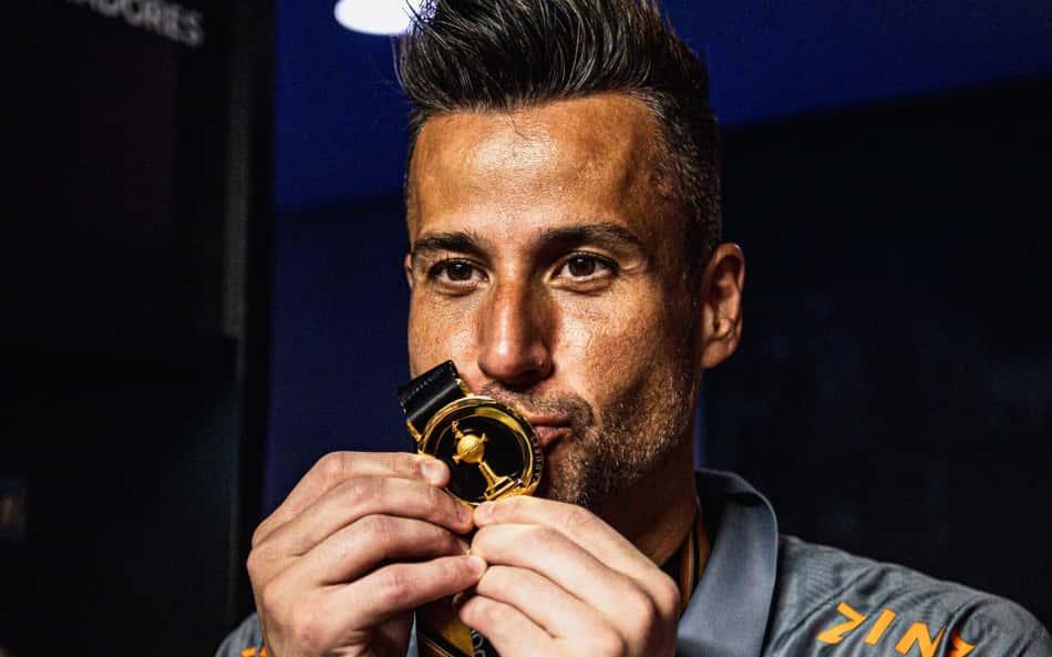 Fábio no título do Fluminense na Libertadores de 2023 (Foto: Lucas Merçon/ Fluminense FC)