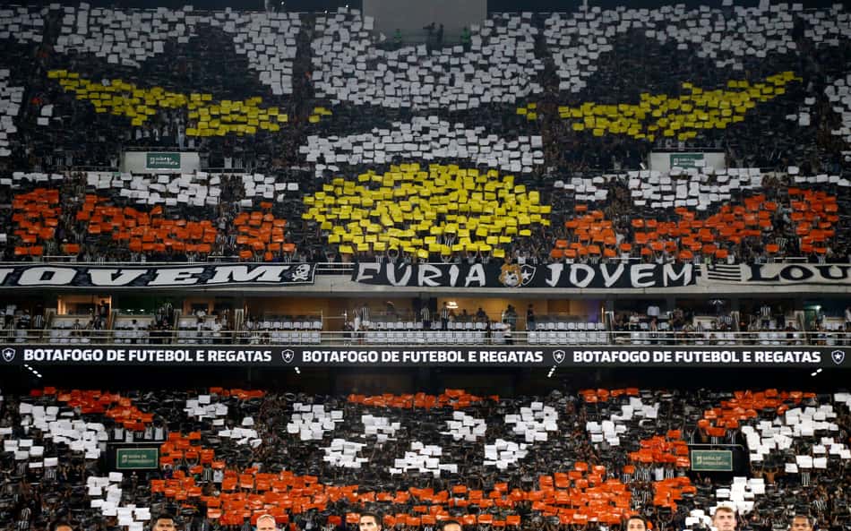 Mosaico da torcida do Botafogo no Nilton Santos (Foto: Vítor Silva/Botafogo)