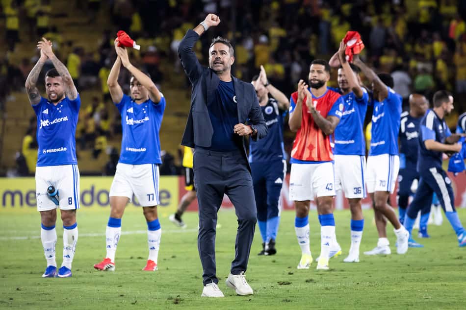 Barcelona-EQU x Cruzeiro, no Estádio Monumental Isidro Romero Carbo, em Guayaquil-EQU (Foto: Gustavo Aleixo/Cruzeiro)