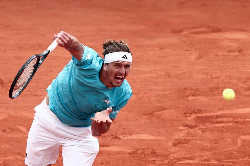 Alexander Zverev na semifinal do Masters 1000 de Monte Carlo (Foto: THIBAUD MORITZ / AFP)