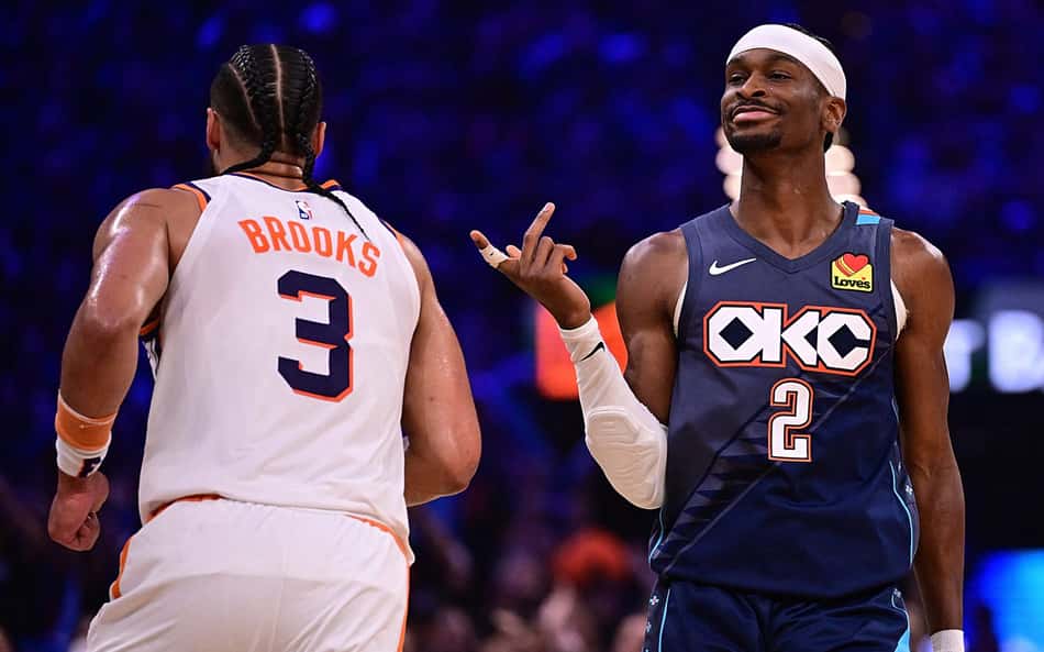Thunder atropela Suns, abre 2 a 0, e liga alerta com lesão de Jalen Williams