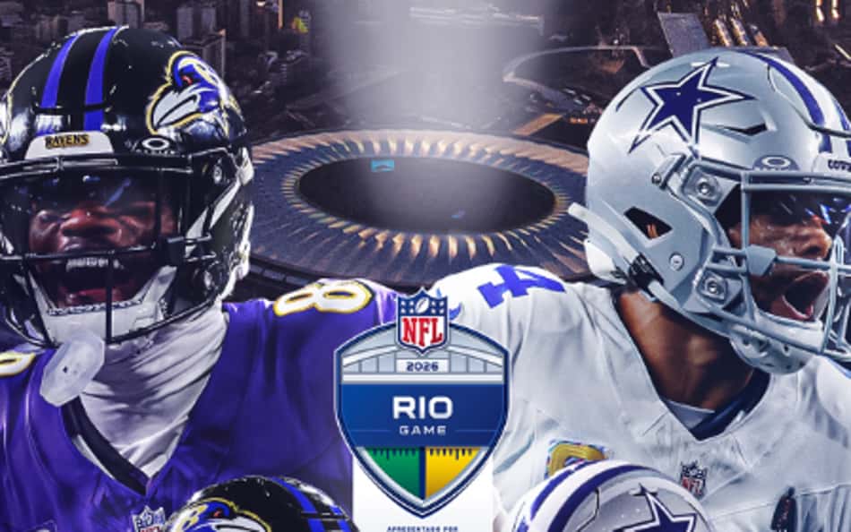 Baltimore Ravens e Dallas Cowboys se enfrentam no Rio de Janeiro (Foto: divulgação) 