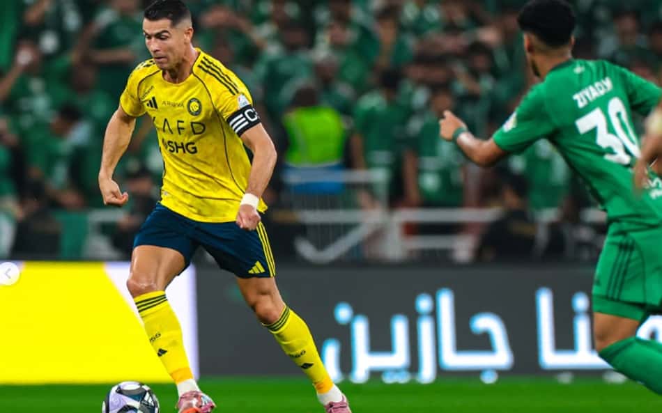 Cristiano Ronaldo em ação durante Al-Nassr x Al-Ahli, pela Liga Saudita (Foto: Divulgação/Al-Nassr)