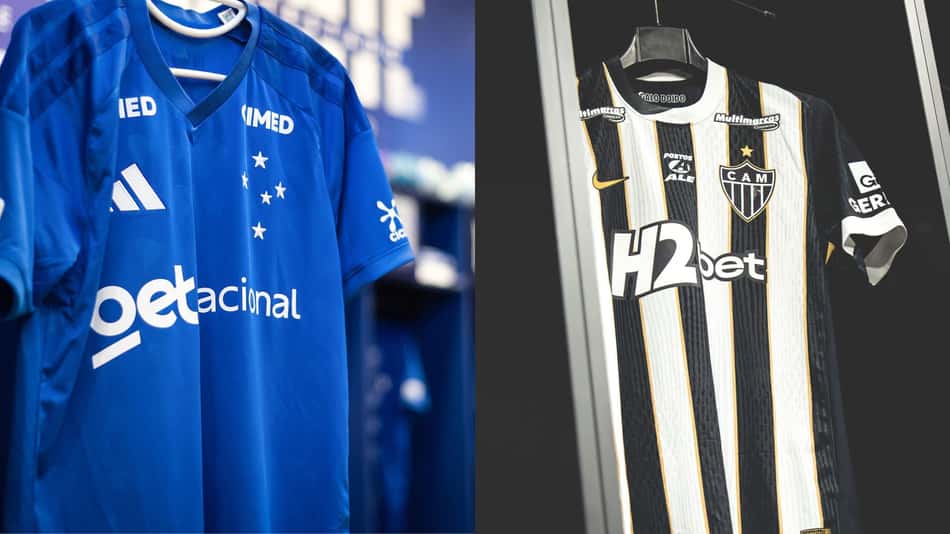 Cruzeiro x Atlético (Foto: Reprodução Cruzeiro e Atlético)