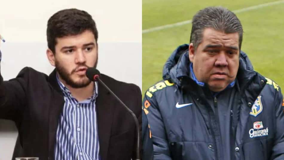 Felipe Feijó, presidente da Federação Alagoana, e Gustavo Feijó, diretor da CBF (Foto: Divulgação/FAF)