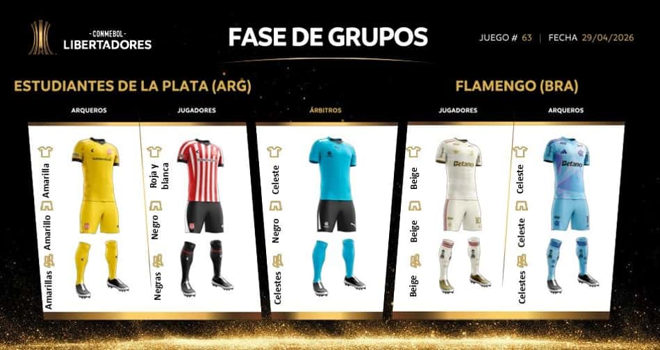 Flamengo uniforme Libertadores