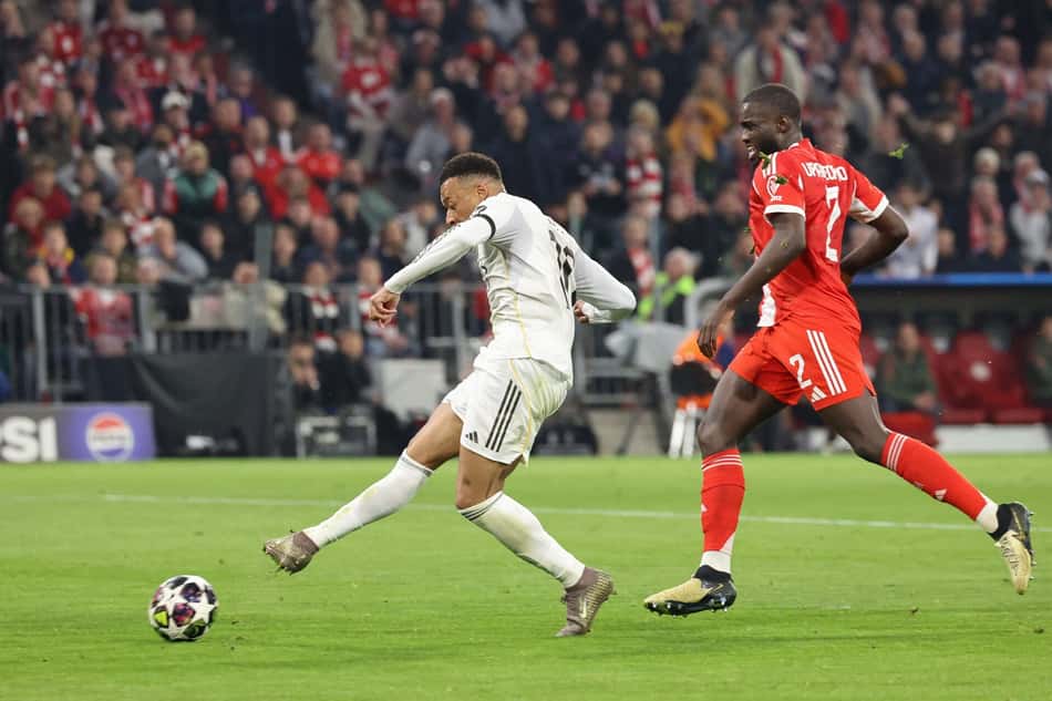 Vini Jr e Mbappé recebem duras críticas de torcedores após eliminação (Foto: Alexandra Beier/AFP)