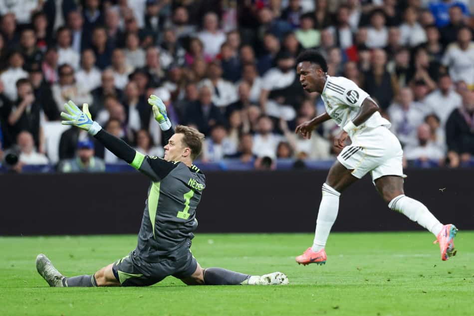 Vini Jr em Real Madrid x Bayern de Munique pela Champions League (Foto: Thomas COEX / AFP)