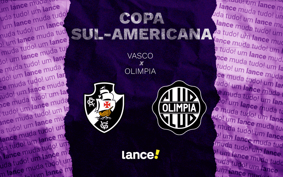 Vasco e Olímpia se enfrentam nesta quinta-feira (30), às 19h (de Brasília), em São Januário (Foto: Arte/Lance!)