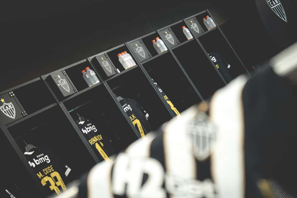 Vestiário do Atlético contra o CAP (Foto: Pedro Souza / Atlético)