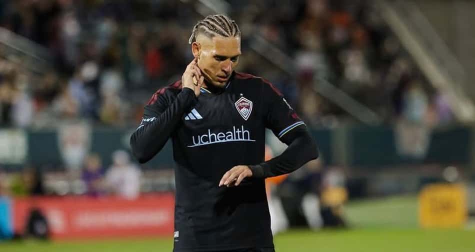 Rafael Navarro, ex-Palmeiras e Botafogo, comemora gol na MLS (Foto: Divulgação)