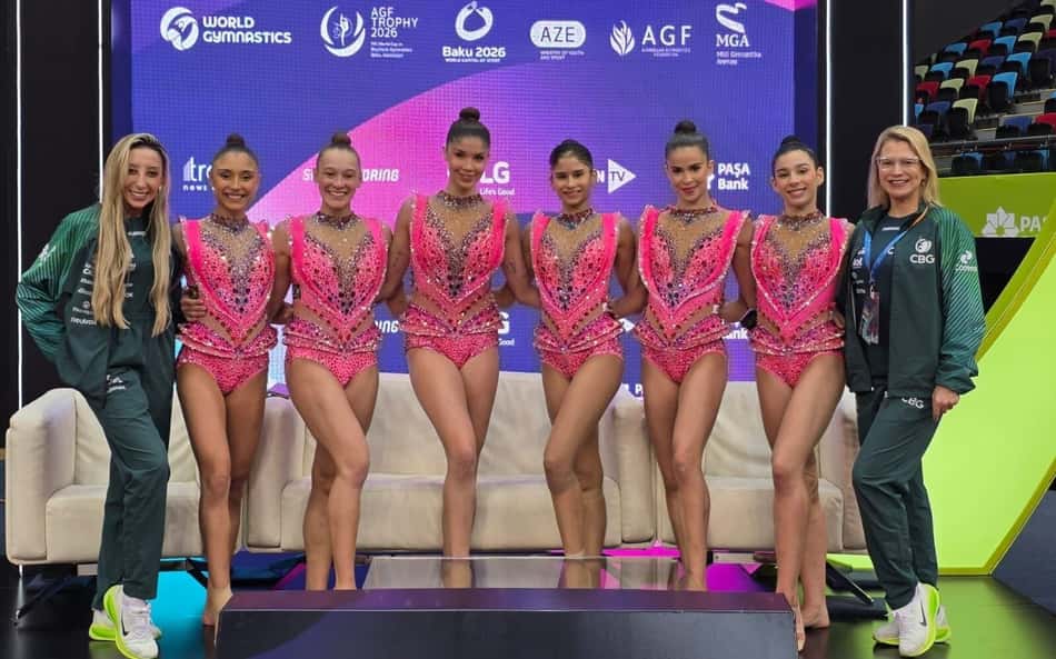 A Seleção Brasileira de Conjunto voltou ao pódio na Copa do Mundo de Ginástica Rítmica
