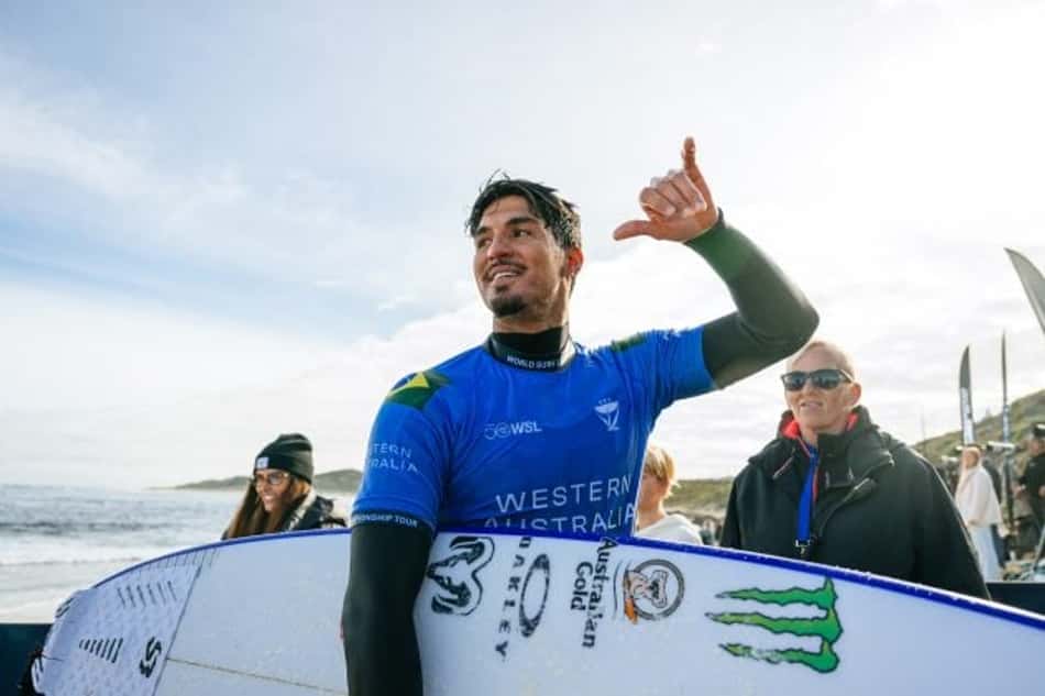 Gabriel Medina fica com o vice na etapa de Margaret River da WSL 2026 (Foto: Hannah Anderson/ WSL)