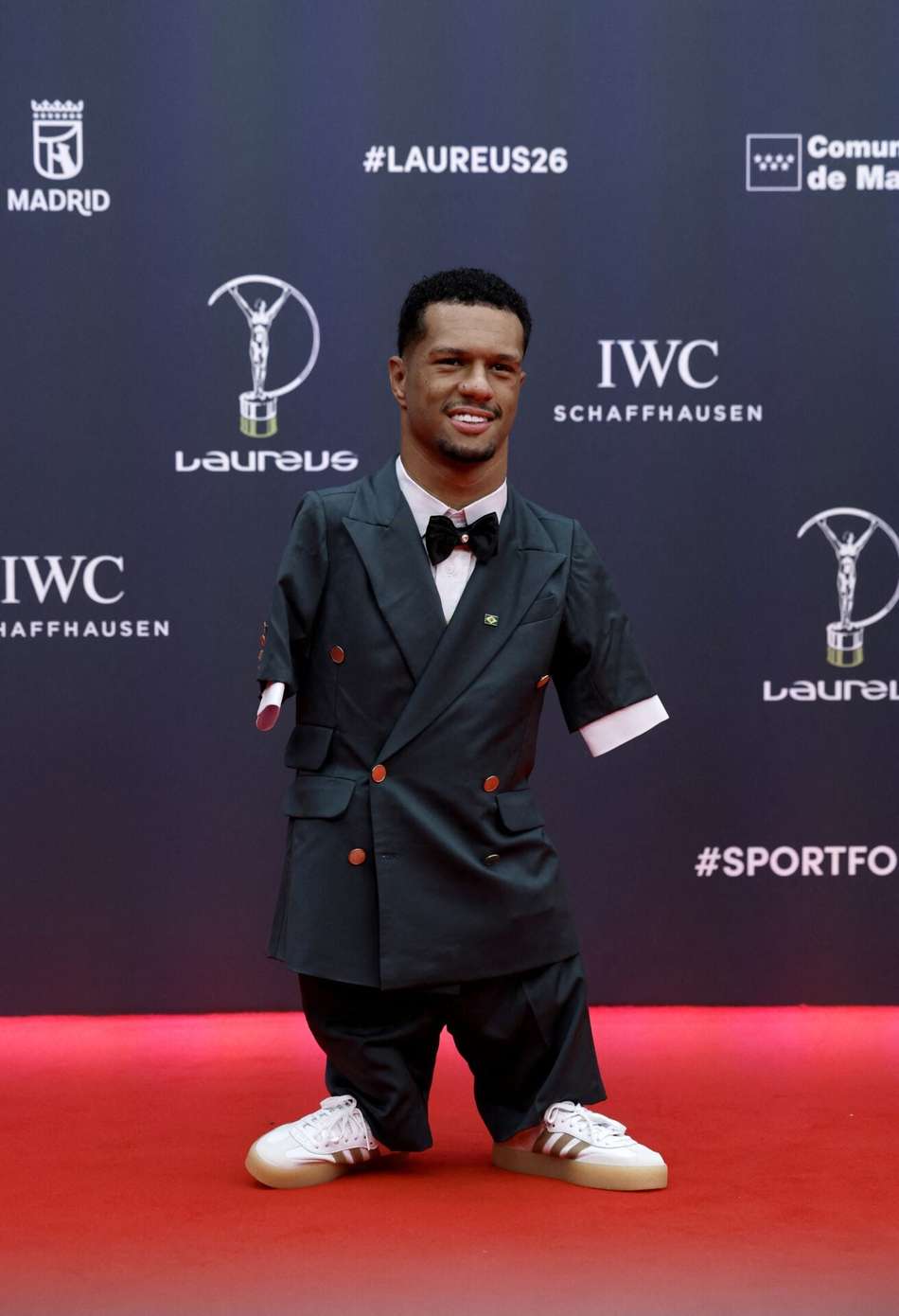 Gabrielzinho durante a cerimônia do Prêmio Laureus, em Madri