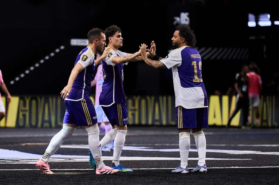 O ex-lateral Marcelo durante partida do Skull FC pela Kings League