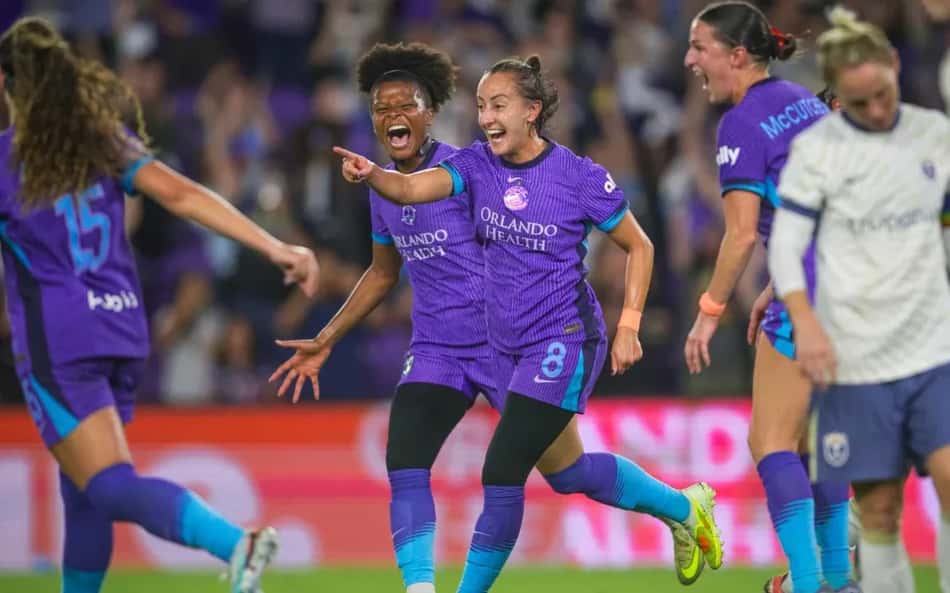 Luana comemora gol pelo Orlando Pride pelas quartas da NWSL. (Foto: Orlando Pride/Divulgação)