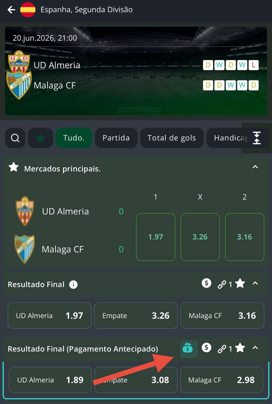 Captura de tela de um jogo com Pagamento Antecipado na Segurobet.