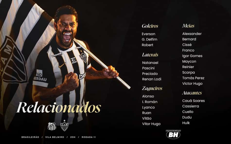 relacionados do Atlético x Santos (Foto: reprodução Atlético)