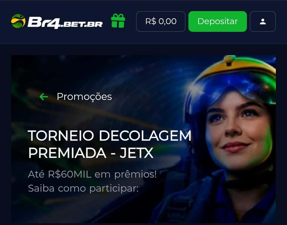 Captura de tela do torneio Decolagem Premiada JetX na BR4BET.