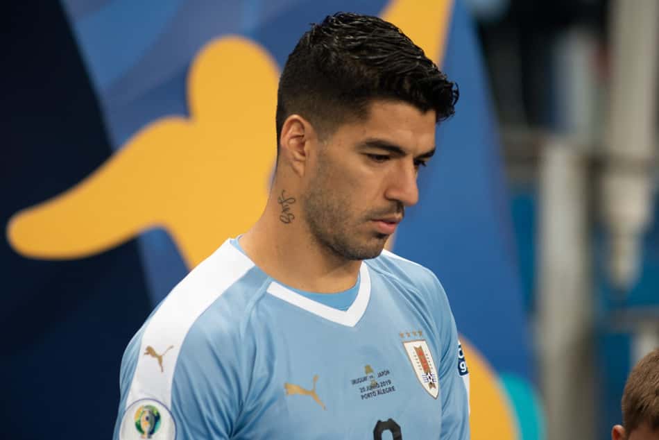 O atacante Luis Suárez defendendo a seleção uruguaia em 2019 (Foto: FramePhoto/Folhapress)