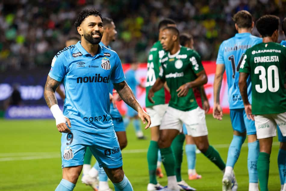 Gabriel Barbosa foi titular do Santos no duelo contra o Palmeiras. Foto: Rodilei Morais /Fotoarena/Folhapress)
