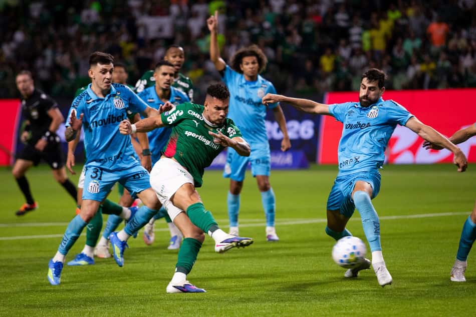 Palmeiras e Santos jogam pelo Brasileirão no Allianz Parque. (Foto: Rodilei Morais /Fotoarena/Folhapress)