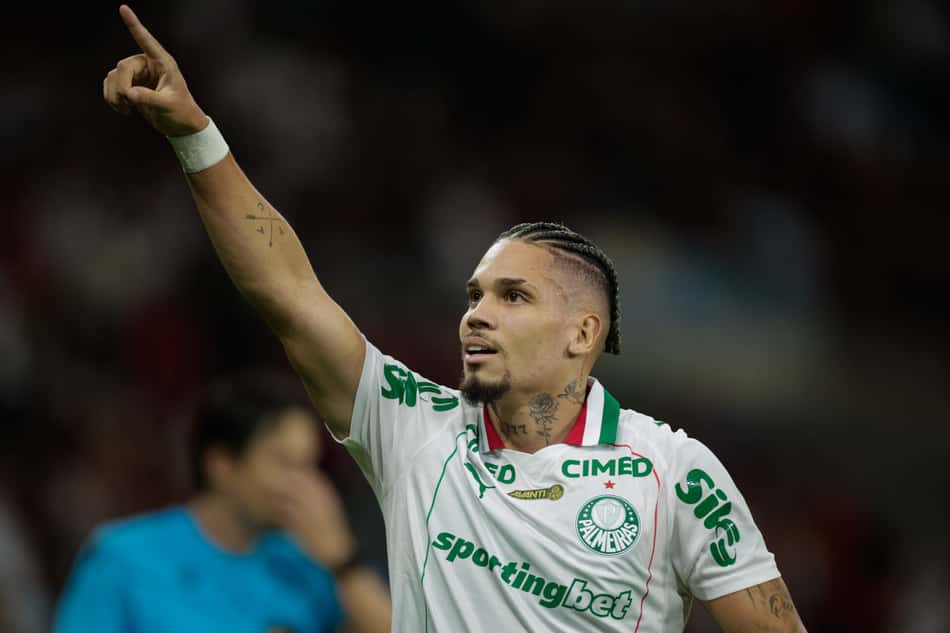 Paulinho comemora gol em Flamengo x Palmeiras (Foto: Ruano Carneiro / Carneiro Images/Fotoarena/Folhapress)