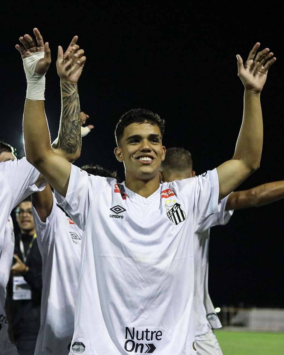Gustavinho durante a disputa da Copinha deste ano pelo Sub-20 do Santos. (Foto: Reinaldo Campos/ Santos FC)