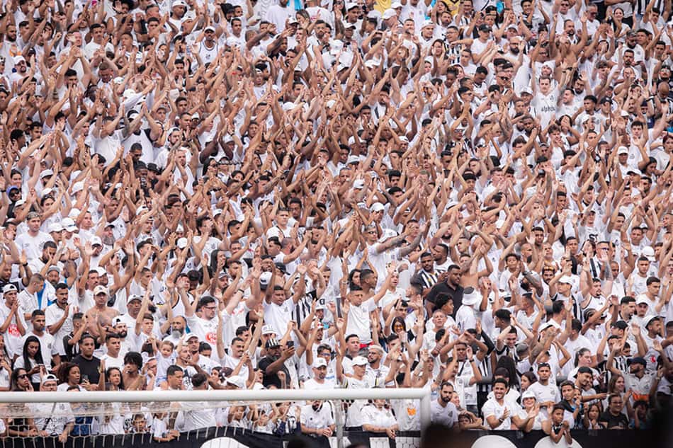 Torcida do Santos durante partida do Santos na Neo Química Arena, pelo Campeonato Paulista. (Foto: Raul Baretta/ Santos FC)
