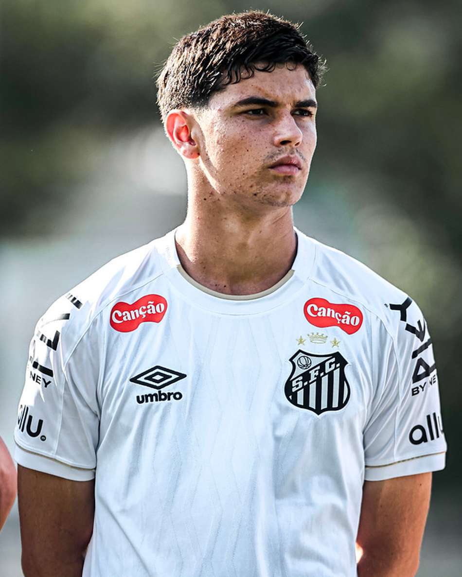 Samuel Pierri durante jogo do Sub-20 do Campeonato Brasileiro. (Foto: Reinaldo Campos/ Santos FC)