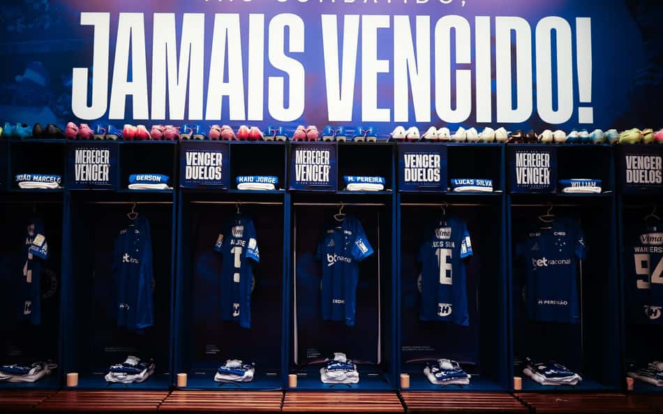 Vestiário do Cruzeiro (Foto: Gustavo Martins/ Cruzeiro)