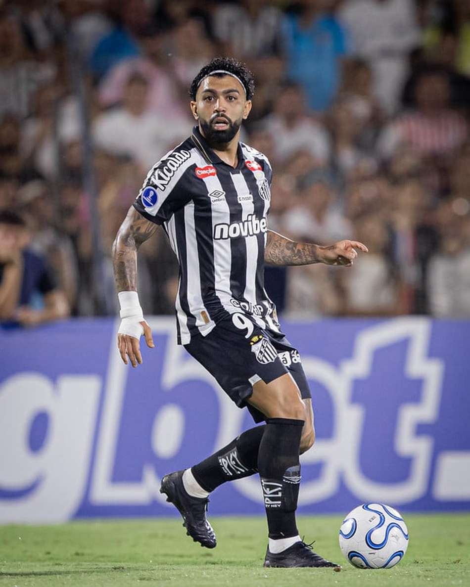 Gabriel Barbosa foi titular na última partida do Santos pela Copa Sul-Americana. (Foto: Raul Barletta/ Santos FC)
