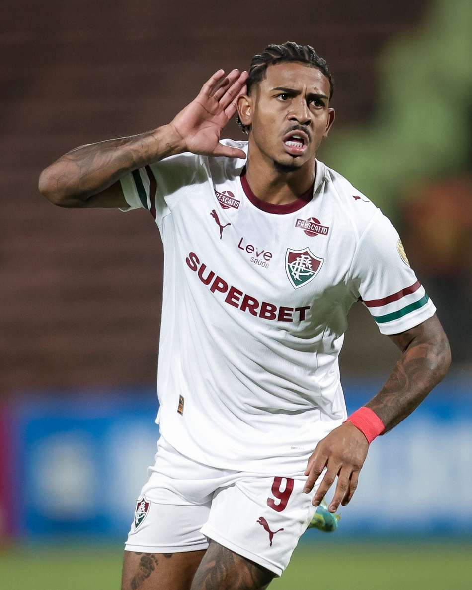 John Kennedy comemora gol pelo Fluminense na Libertadores (Foto: Marcelo Gonçalves/ Fluminense FC)