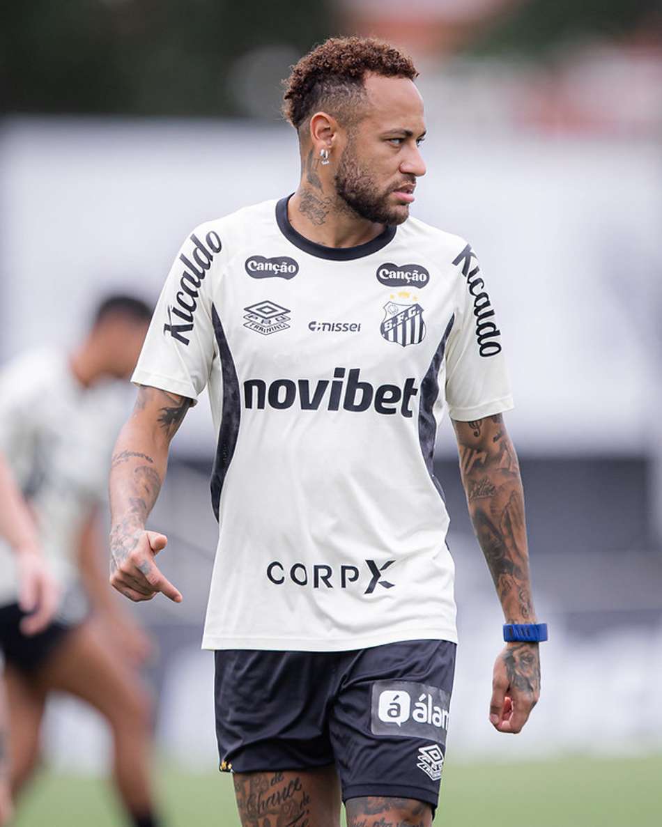 Neymar será titular do Santos do duelo contra o Redl Bull Bragantino. (Foto: Raul Barletta/ Santos FC)