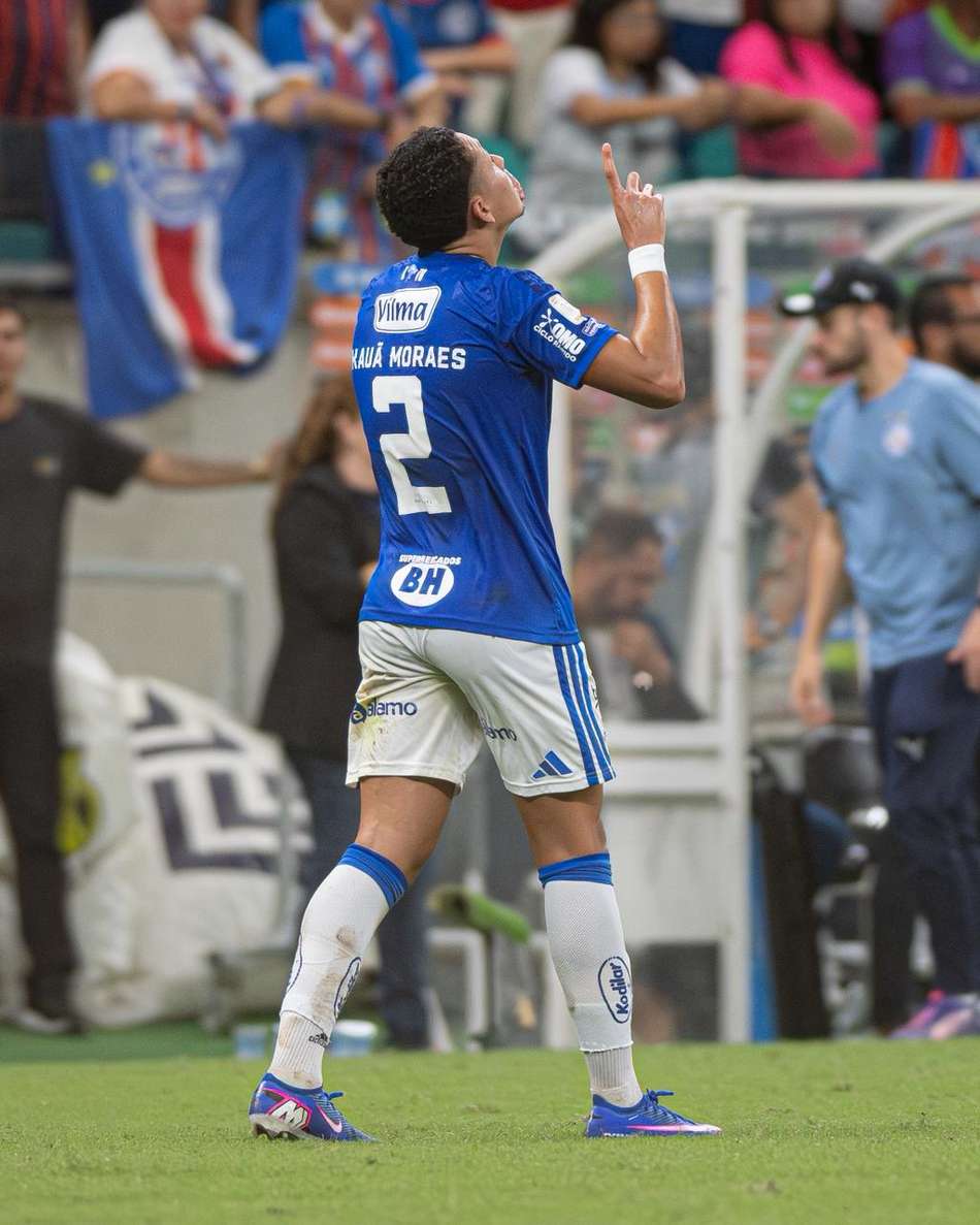 Kauã Moraes fez o primeiro gol do Cruzeiro (Foto: Celo Gil/Cruzeiro)
