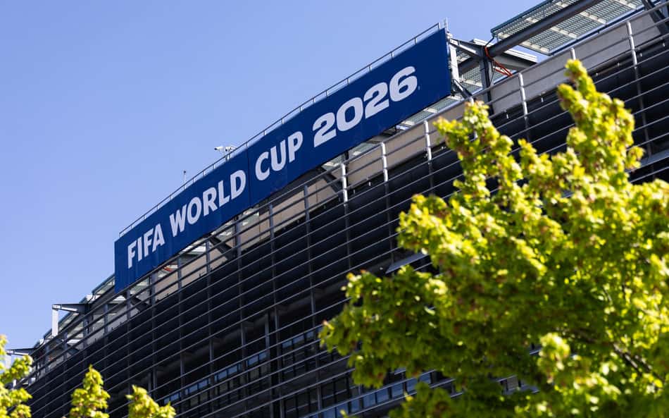 Vista geral do MetLife Stadium, em Nova Jersey, antes da Copa do Mundo de 2026. (Foto: Dustin Satloff/Getty Images/AFP)