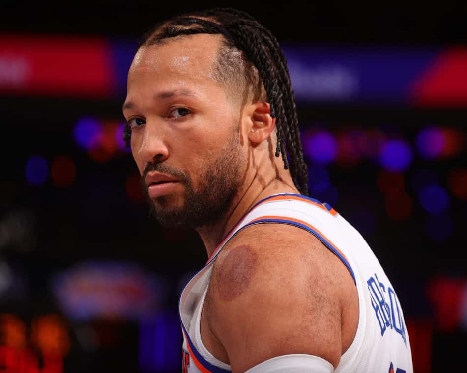 Jalen Brunson, dos Knicks, em ação nos playoffs da NBA