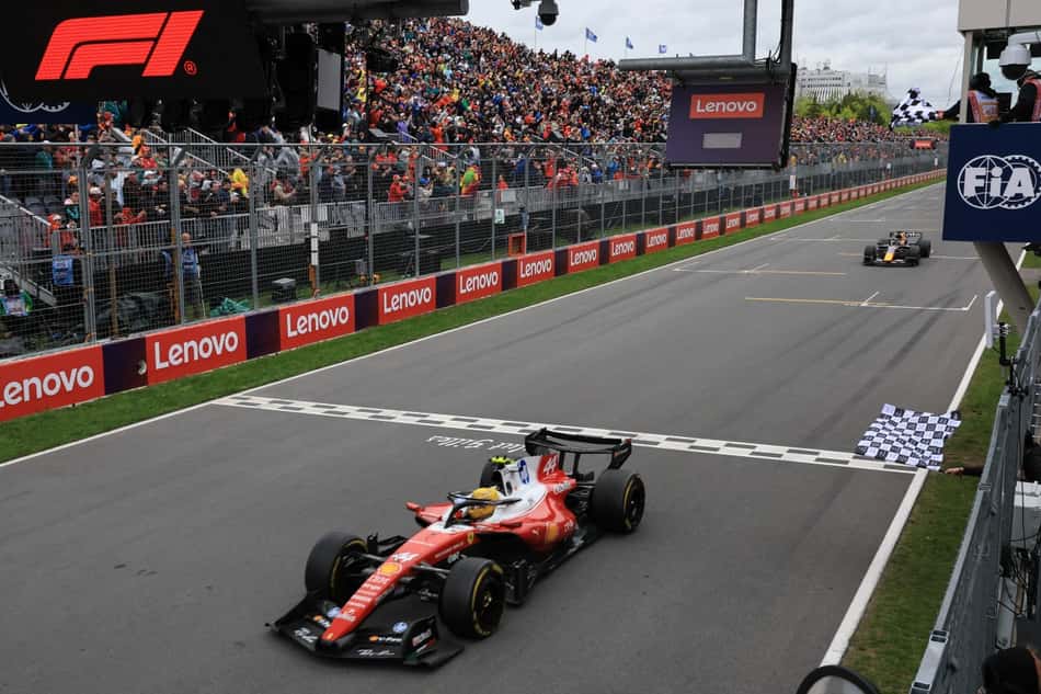Lewis Hamilton em ação no GP do Canadá da F1 2026 (Foto: Cristobal Herrera-Ulashkevich / POOL / AFP)