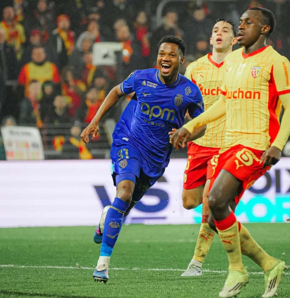 Ansu Fati em ação pelo Monaco (Foto: Reprodução/X)