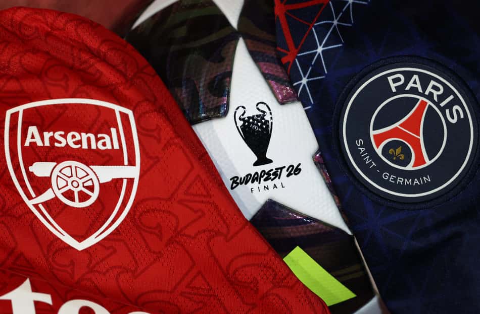 Arsenal e PSG disputam a final da Champions League no dia 30 de maio, em Budapeste