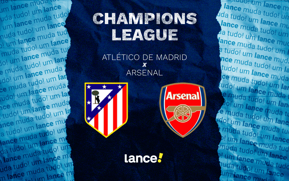 Atlético de Madrid x Arsenal pelo Campeonato Saudita (Arte: Lance!)